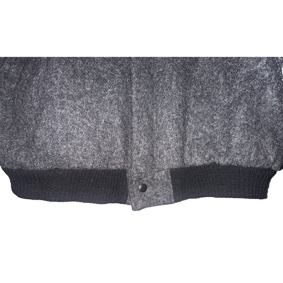 VTG Original Varsity By Catalina Mens Sz 40 M  Wool Gray Bomber Jacket Coat USA - Picture 5 of 13